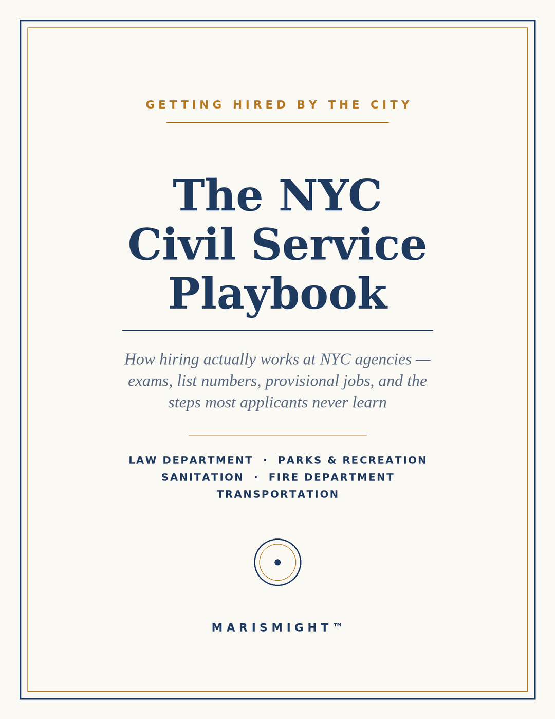 The NYC Civil Service Playbook